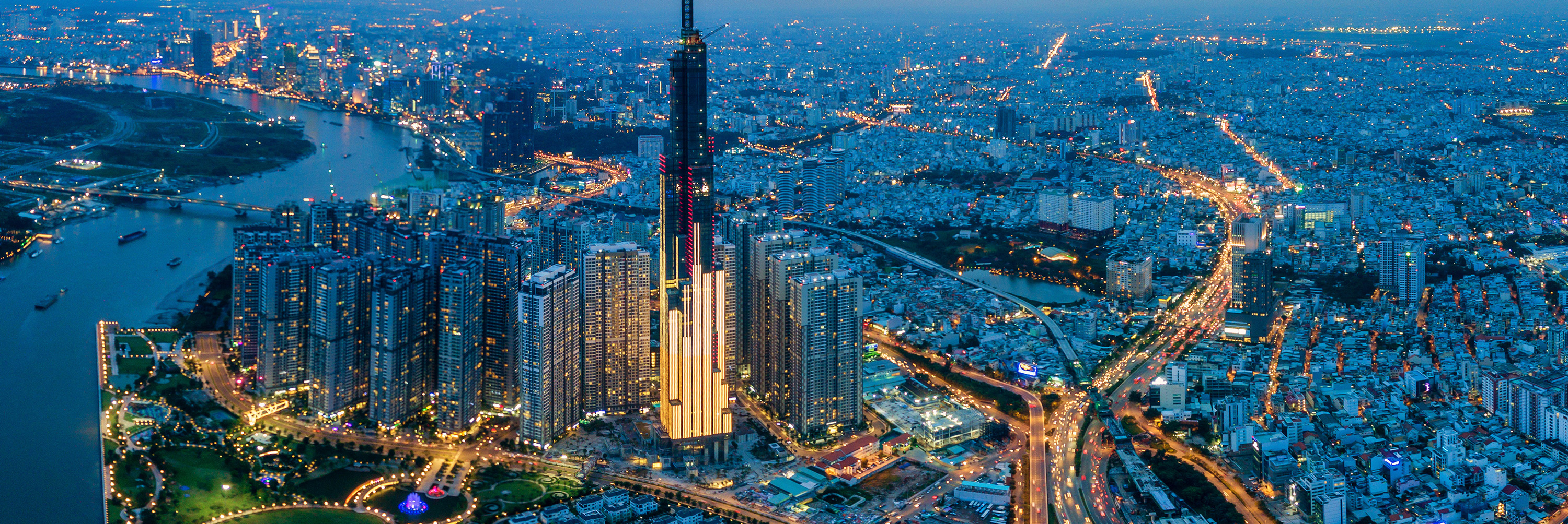 Shanghai skyline at night