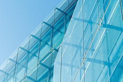 clear glass building