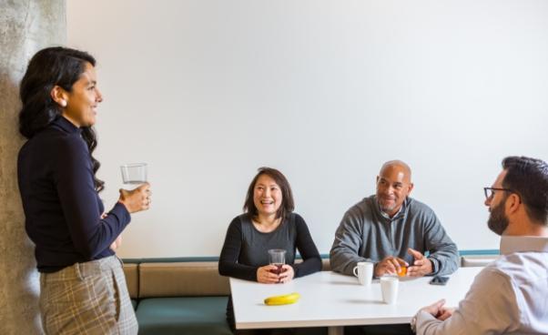 Group of employees casually chatting